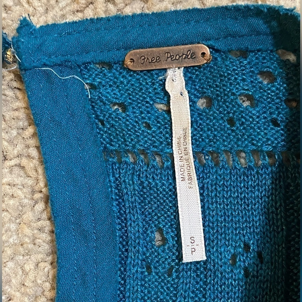 Free People Once Upon a Time turquoise top size s - Picture 10 of 10